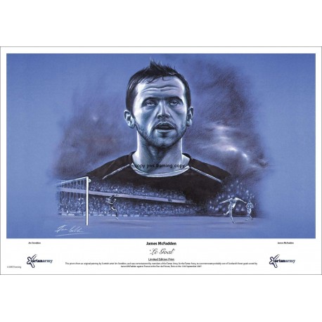 Unique signed James McFadden portraits